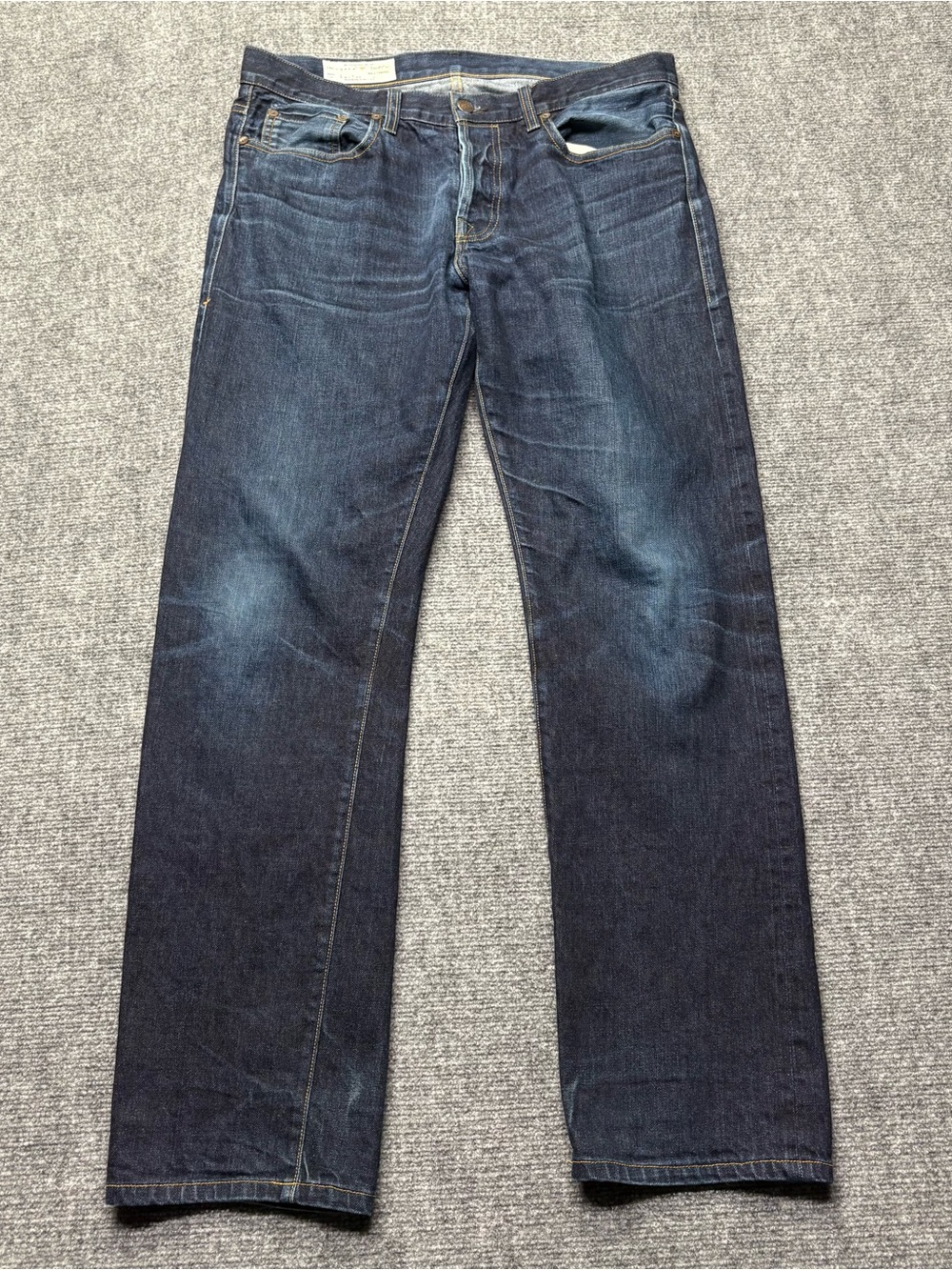 Imogene Willie Jeans Mens 33L Barton Selvedge Denim Dark Button Fly USA Made